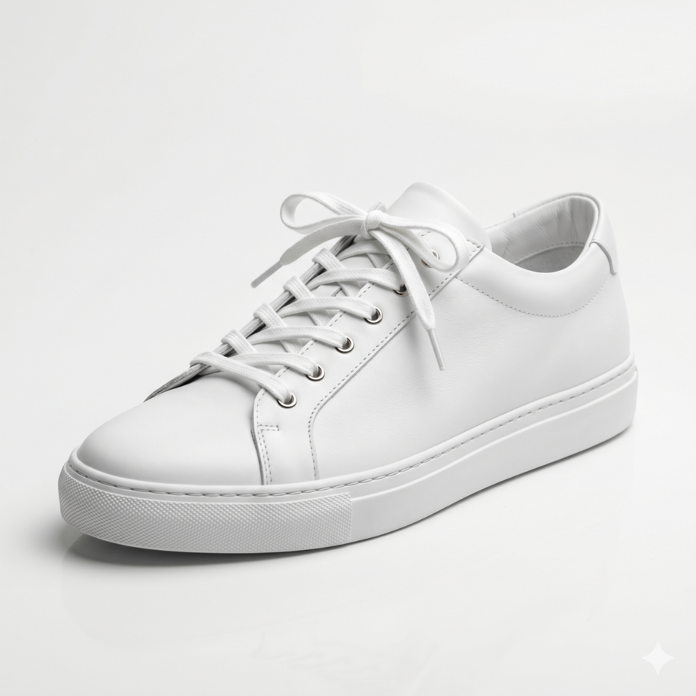 White Veyron Leather Sneakers