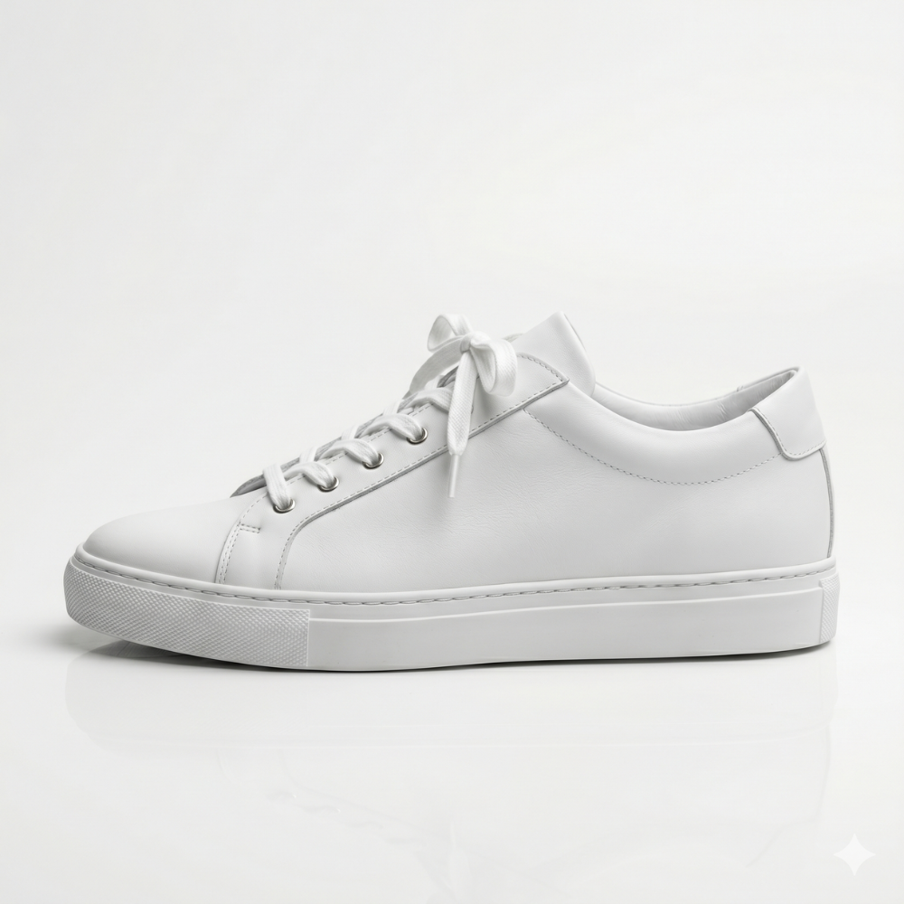 White Veyron Leather Sneakers