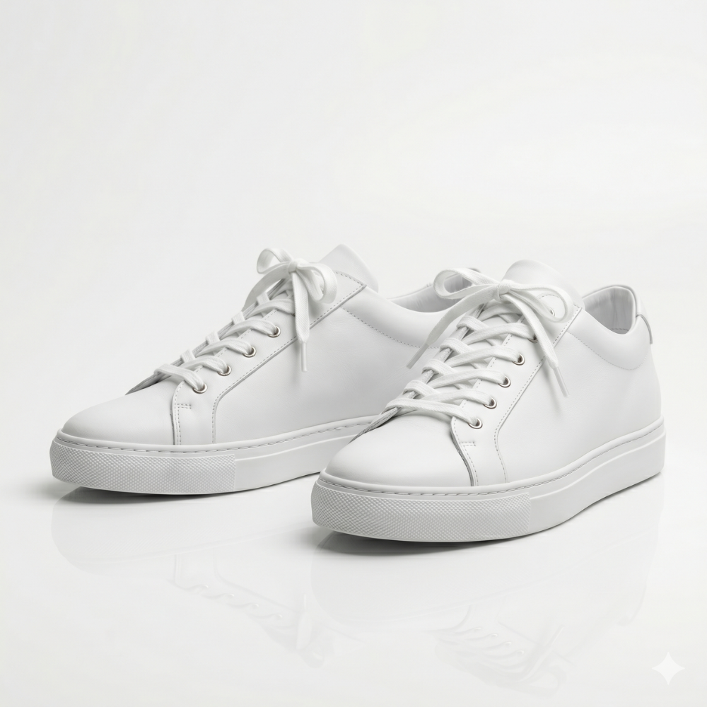 White Veyron Leather Sneakers